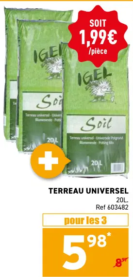 Offre: Terreau universel
