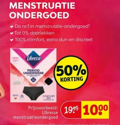 Aanbieding: Menstruatie ondergoed