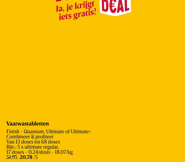 Promotie: Vaatwastabletten