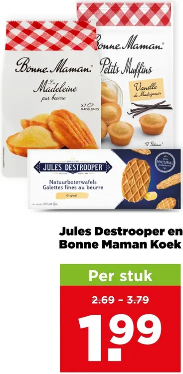 Aanbieding: Jules Destrooper en Bonne Maman Koek