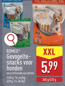 Promotie: Gevogelte-snacks voor honden