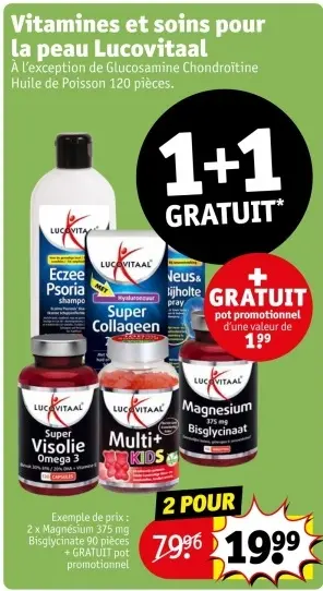 Offre: Vitamines et soins pour la peau