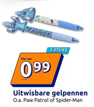 Aanbieding: Uitwisbare gelpennen