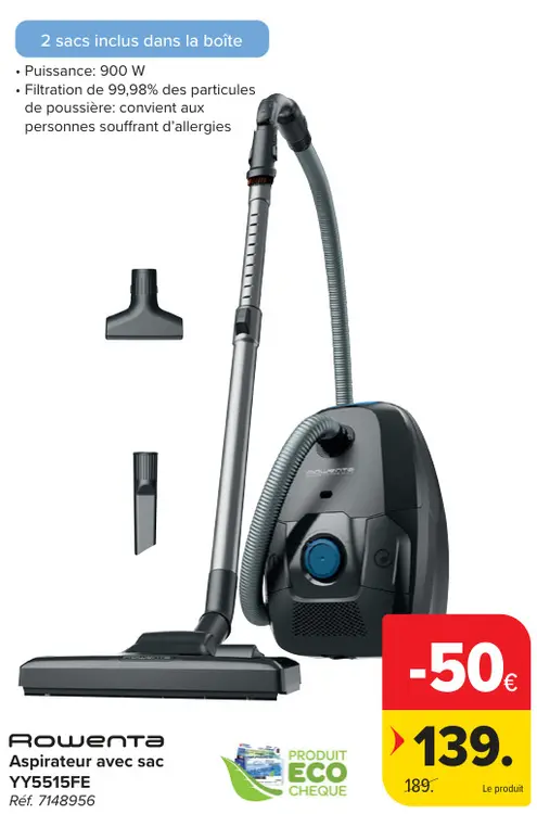 Offre: Aspirateur avec sac