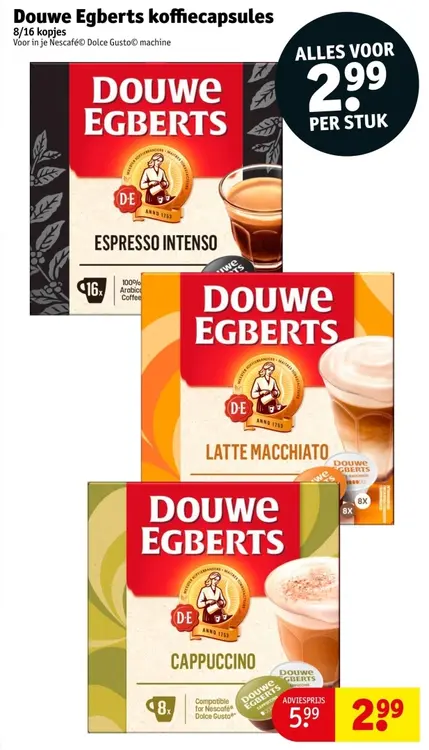 Aanbieding: Douwe Egberts koffiecapsules