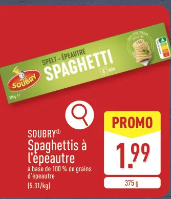 Offre: Spaghettis à l'épeautre