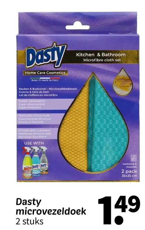 Promotie: Dasty microvezeldoek