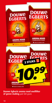 Aanbieding: Douwe Egberts aroma rood snelfilter of grove maling