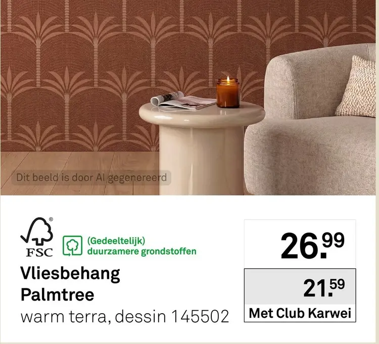 Aanbieding: Vliesbehang Palmtree