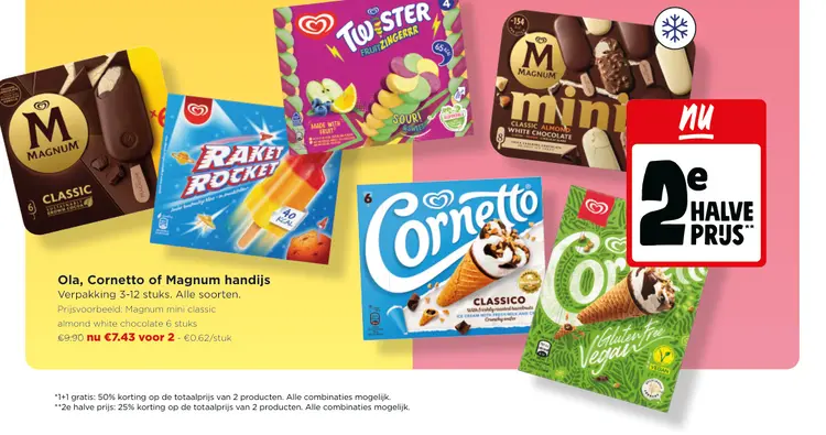 Promotie: Ola, Cornetto of Magnum handijs