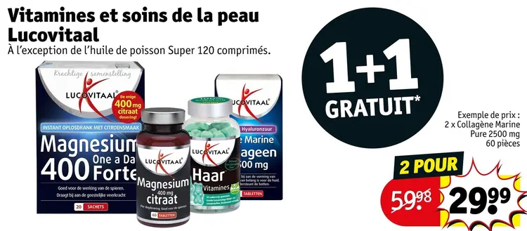 Offre: Vitamines et soins de la peau