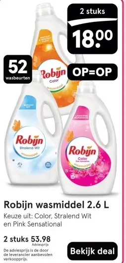Aanbieding: Robijn wasmiddel