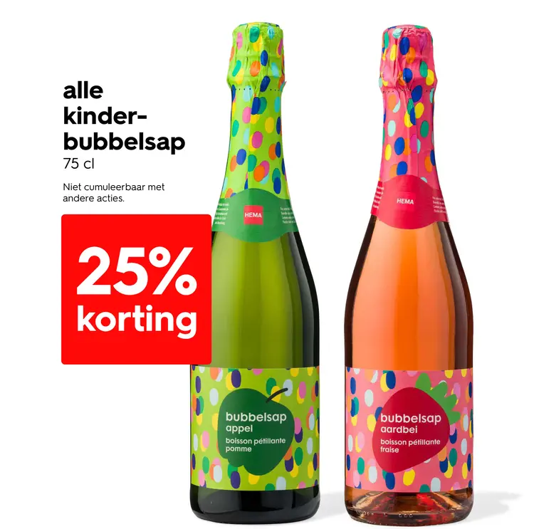Promotie: kinder-bubbelsap