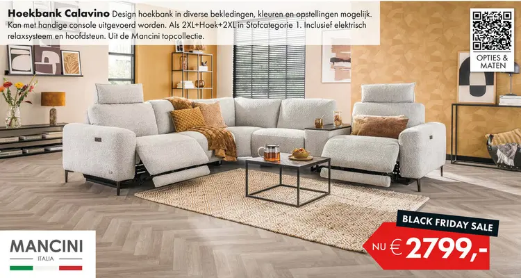 Aanbieding: Calavino hoekbank