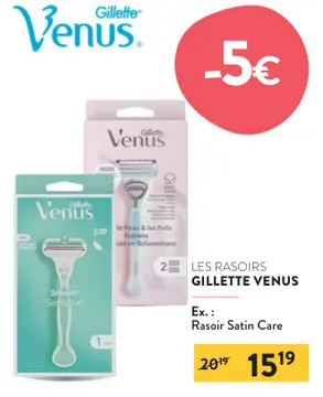 Offre: Les rasoirs Gillette Venus