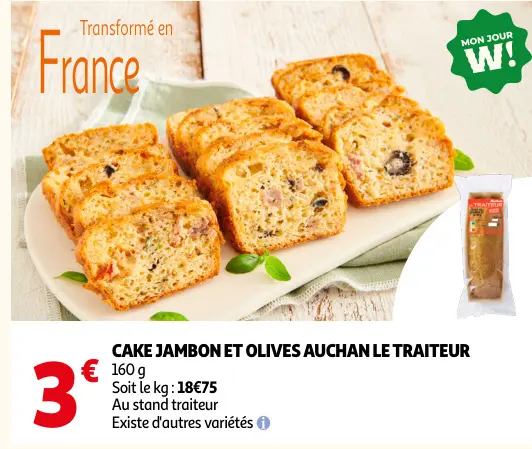 Offre: Cake jambon et olives
