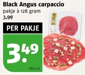 Aanbieding: Black Angus carpaccio