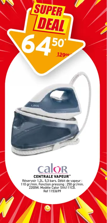 Offre: Centrale vapeur