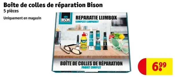 Offre: Boîte de colles de réparation