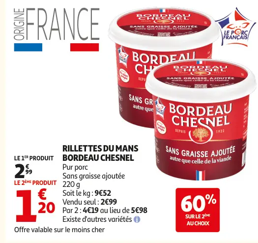Offre: Rillettes du mans