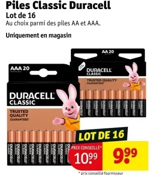 Offre: Piles Classic