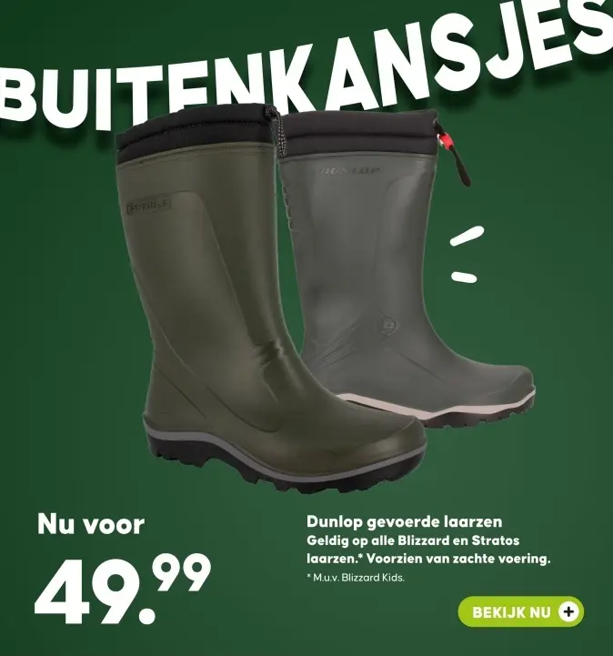 Aanbieding: Dunlop gevoerde laarzen