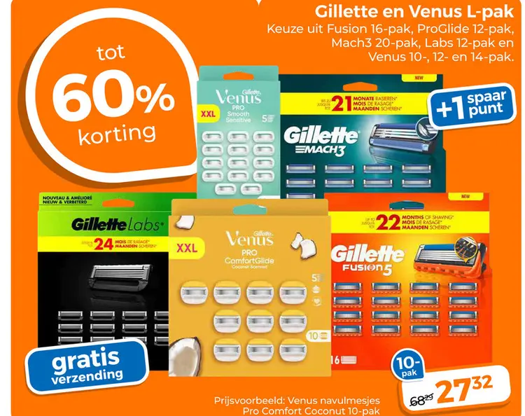 Aanbieding: Gillette en Venus L-pak