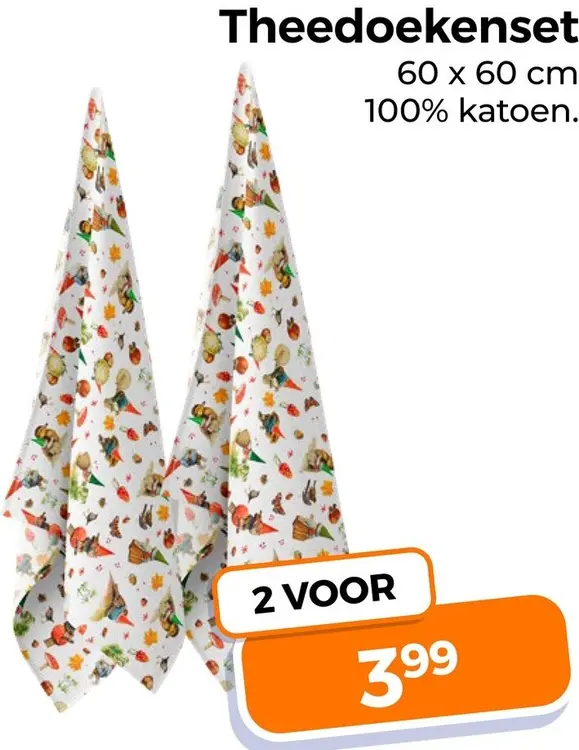 Aanbieding: Rien Poortvliet Theedoekenset