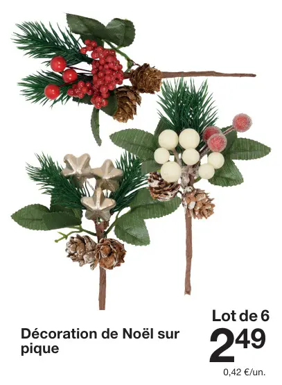 Offre: Décoration de Noël sur pique
