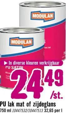 Aanbieding: PU lak mat of zijdeglans