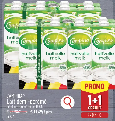 Offre: Lait demi-écrémé