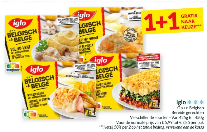 Promotie: Iglo Op z'n Belgisch Bereide gerechten