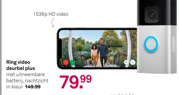 Aanbieding: Ring video deurbel plus
