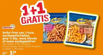 Aanbieding: Aviko Friet van 't huis, aardappelschijfjes,
