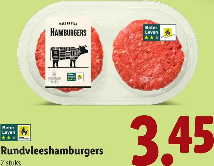 Aanbieding: Rundvleeshamburgers