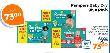 Aanbieding: Pampers Baby Dry giga pack