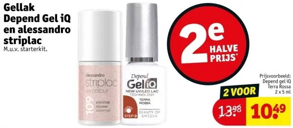 Aanbieding: Gellak Depend Gel iQ en alessandro striplac