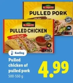 Aanbieding: Pulled chicken of pulled pork