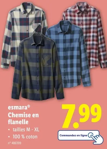 Offre: Chemise en flanelle