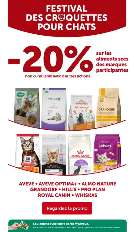 Offre: Sur les aliments secs des marques participants