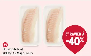 Offre: Dos de cabillaud