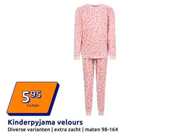 Aanbieding: Kinderpyjama velours