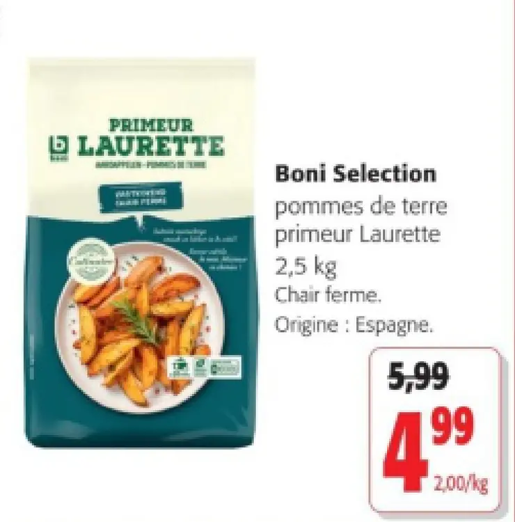 Offre: pommes de terre primeur Laurette