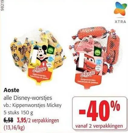 Promotie: Disney-worstjes