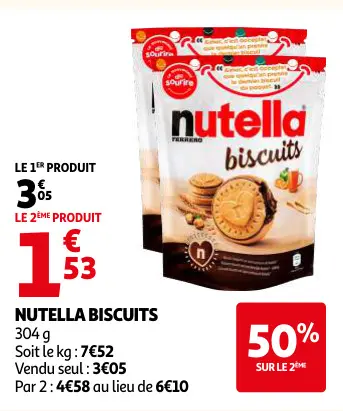 Offre: Nutella biscuits