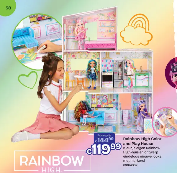 Promotie: Rainbow High Color & Play House