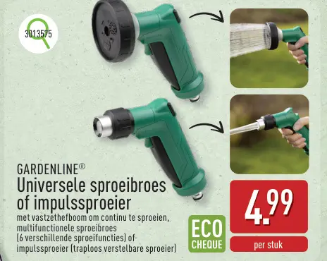 Promotie: Universele sproeibroes of impulssproeier