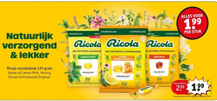Aanbieding: Ricola voordeelzak