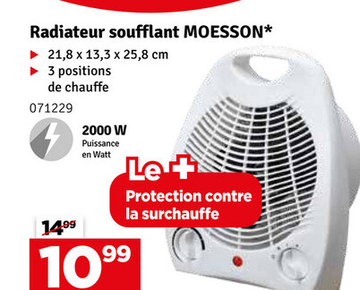 Offre: Radiateur soufflant MOESSON*