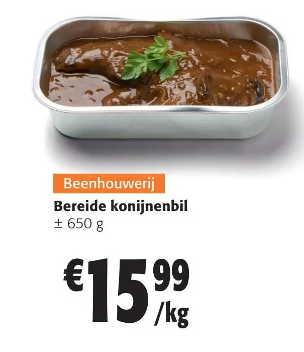 Aanbieding: Bereide konijnenbil